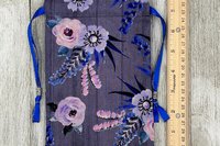 Floral Tarot Bag/ Custom Tarot Bag/ Keepsake Bag / Drawstring Bag / Oracle Bag / Jewelry Bag / Crystal Bag / Gift Bag / Tarot Pouch