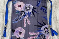 Floral Tarot Bag/ Custom Tarot Bag/ Keepsake Bag / Drawstring Bag / Oracle Bag / Jewelry Bag / Crystal Bag / Gift Bag / Tarot Pouch