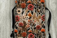 Floral Tarot Bag/ Custom Tarot Pouch/ Keepsake Bag / Drawstring Bag / Oracle Bag / Crystal Bag / Tarot Pouch / Cosmetic Bag
