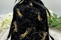 Dragonfly Tarot Bag/ Custom Tarot Pouch/ Keepsake Bag / Drawstring Bag / Oracle Bag / Crystal Bag / Tarot Pouch / Cosmetic Bag