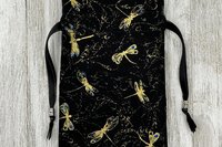Dragonfly Tarot Bag/ Custom Tarot Pouch/ Keepsake Bag / Drawstring Bag / Oracle Bag / Crystal Bag / Tarot Pouch / Cosmetic Bag
