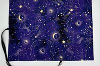 Reversible Silk Lined Tarot Wrap/ Celestial Tarot Wrap / Tarot Supplies / Tarot Deck Storage / Tarot Cloth / Tarot Supplies / Altar