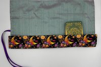 Reversible Silk Lined Tarot Wrap/ Moon Tarot Wrap / Tarot Supplies / Tarot Deck Storage / Tarot Cloth / Tarot Supplies / Altar