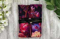 Reversible Silk Lined Tarot Wrap/ Rose Tarot Wrap / Tarot Supplies / Tarot Deck Storage / Tarot Cloth / Tarot Supplies / Altar
