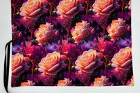 Reversible Silk Lined Tarot Wrap/ Rose Tarot Wrap / Tarot Supplies / Tarot Deck Storage / Tarot Cloth / Tarot Supplies / Altar
