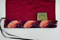 Reversible Silk Lined Tarot Wrap/ Rose Tarot Wrap / Tarot Supplies / Tarot Deck Storage / Tarot Cloth / Tarot Supplies / Altar