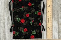 Rose Tarot Bag/ Custom Tarot Pouch/ Keepsake Bag / Drawstring Bag / Oracle Bag / Crystal Bag / Tarot Pouch / Cosmetic Bag