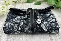Reversible Satin Lined Tarot Wrap/ Moonlight Forest Tarot Wrap / Tarot Supplies / Tarot Deck Storage / Tarot Cloth / Tarot Supplies / Altar