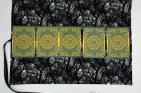 Reversible Satin Lined Tarot Wrap/ Moonlight Forest Tarot Wrap / Tarot Supplies / Tarot Deck Storage / Tarot Cloth / Tarot Supplies / Altar