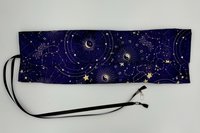 Reversible Silk Lined Tarot Wrap/ Celestial Tarot Wrap / Tarot Supplies / Tarot Deck Storage / Tarot Cloth / Tarot Supplies / Altar