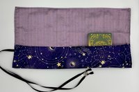 Reversible Silk Lined Tarot Wrap/ Celestial Tarot Wrap / Tarot Supplies / Tarot Deck Storage / Tarot Cloth / Tarot Supplies / Altar