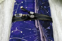 Reversible Silk Lined Tarot Wrap/ Celestial Tarot Wrap / Tarot Supplies / Tarot Deck Storage / Tarot Cloth / Tarot Supplies / Altar