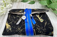 Reversible Silk Lined Tarot Wrap/ Dragonfly Tarot Wrap / Tarot Supplies / Tarot Deck Storage / Tarot Cloth / Tarot Supplies / Altar