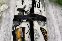 Reversible Cotton Lined Tarot Wrap/ HalloweenTarot Wrap / Tarot Supplies / Tarot Deck Storage / Tarot Cloth / Tarot Supplies / Altar