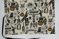 Reversible Cotton Lined Tarot Wrap/ HalloweenTarot Wrap / Tarot Supplies / Tarot Deck Storage / Tarot Cloth / Tarot Supplies / Altar