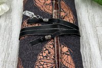 Reversible Silk Lined Tarot Wrap/ Moth Tarot Wrap / Tarot Supplies / Tarot Deck Storage / Tarot Cloth / Tarot Supplies / Altar