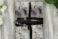 Reversible Cotton Lined Tarot Wrap/ Moons Tarot Wrap / Tarot Supplies / Tarot Deck Storage / Tarot Cloth / Tarot Supplies / Altar