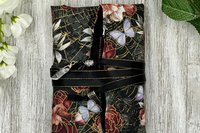 Reversible Silk Lined Tarot Wrap/ Floral SiderWeb Tarot Wrap / Tarot Supplies / Tarot Deck Storage / Tarot Cloth / Tarot Supplies / Altar
