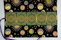 Reversible Silk Lined Tarot Wrap/ Celestial Tarot Wrap / Tarot Supplies / Tarot Deck Storage / Tarot Cloth / Tarot Supplies / Altar