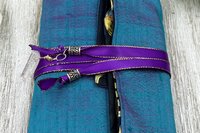 Reversible Silk Lined Tarot Wrap/ Celestial Tarot Wrap / Tarot Supplies / Tarot Deck Storage / Tarot Cloth / Tarot Supplies / Altar