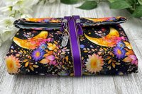 Reversible Silk Lined Tarot Wrap/ Moon Tarot Wrap / Tarot Supplies / Tarot Deck Storage / Tarot Cloth / Tarot Supplies / Altar
