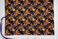 Reversible Silk Lined Tarot Wrap/ Moon Tarot Wrap / Tarot Supplies / Tarot Deck Storage / Tarot Cloth / Tarot Supplies / Altar