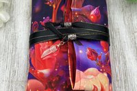 Reversible Silk Lined Tarot Wrap/ Rose Tarot Wrap / Tarot Supplies / Tarot Deck Storage / Tarot Cloth / Tarot Supplies / Altar