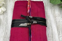 Reversible Silk Lined Tarot Wrap/ Rose Tarot Wrap / Tarot Supplies / Tarot Deck Storage / Tarot Cloth / Tarot Supplies / Altar