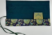 Reversible Silk Lined Tarot Wrap/ Celestial Tarot Wrap / Tarot Supplies / Tarot Deck Storage / Tarot Cloth / Tarot Supplies / Altar