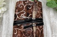 Reversible Silk Lined Tarot Wrap/ Swirls Tarot Wrap / Tarot Supplies / Tarot Deck Storage / Tarot Cloth / Tarot Supplies / Altar