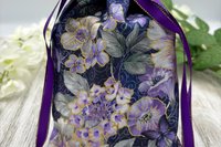 Floral Butterfly Tarot Bag/ Custom Tarot Pouch/ Keepsake Bag / Drawstring Bag / Oracle Bag / Crystal Bag / Tarot Pouch / Cosmetic Bag