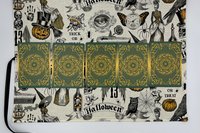 Reversible Cotton Lined Tarot Wrap/ HalloweenTarot Wrap / Tarot Supplies / Tarot Deck Storage / Tarot Cloth / Tarot Supplies / Altar