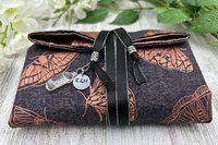 Reversible Silk Lined Tarot Wrap/ Moth Tarot Wrap / Tarot Supplies / Tarot Deck Storage / Tarot Cloth / Tarot Supplies / Altar