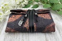 Reversible Silk Lined Tarot Wrap/ Moth Tarot Wrap / Tarot Supplies / Tarot Deck Storage / Tarot Cloth / Tarot Supplies / Altar