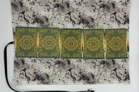 Reversible Cotton Lined Tarot Wrap/ Moons Tarot Wrap / Tarot Supplies / Tarot Deck Storage / Tarot Cloth / Tarot Supplies / Altar