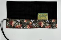 Reversible Silk Lined Tarot Wrap/ Floral SiderWeb Tarot Wrap / Tarot Supplies / Tarot Deck Storage / Tarot Cloth / Tarot Supplies / Altar