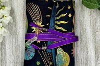Reversible Silk Lined Tarot Wrap/ Celestial Tarot Wrap / Tarot Supplies / Tarot Deck Storage / Tarot Cloth / Tarot Supplies / Altar