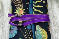 Reversible Silk Lined Tarot Wrap/ Celestial Tarot Wrap / Tarot Supplies / Tarot Deck Storage / Tarot Cloth / Tarot Supplies / Altar