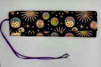 Reversible Silk Lined Tarot Wrap/ Celestial Tarot Wrap / Tarot Supplies / Tarot Deck Storage / Tarot Cloth / Tarot Supplies / Altar