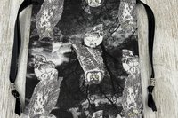 Skull Owl Tarot Bag/ Custom Tarot Pouch/ Keepsake Bag / Drawstring Bag / Oracle Bag / Crystal Bag / Tarot Pouch / Cosmetic Bag