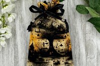 Creepy Tarot Bag/ Custom Tarot Pouch/ Keepsake Bag / Drawstring Bag / Oracle Bag / Crystal Bag / Tarot Pouch / Cosmetic Bag