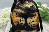 Creepy Tarot Bag/ Custom Tarot Pouch/ Keepsake Bag / Drawstring Bag / Oracle Bag / Crystal Bag / Tarot Pouch / Cosmetic Bag