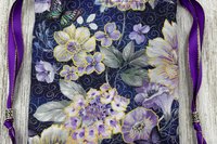 Floral Butterfly Tarot Bag/ Custom Tarot Pouch/ Keepsake Bag / Drawstring Bag / Oracle Bag / Crystal Bag / Tarot Pouch / Cosmetic Bag