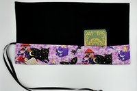 Reversible Cotton Lined Tarot Wrap/ Cat Tarot Wrap / Tarot Supplies / Tarot Deck Storage / Tarot Cloth / Tarot Supplies / Altar