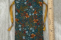 Floral Leaves Tarot Bag/ Custom Tarot bag/ Keepsake Bag / Drawstring Bag / Oracle Bag / Crystal Bag / Gift Bag / Tarot Pouch / Cosmetic Bag