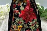 Poinsettia Tarot Bag/ Custom Tarot Pouch/ Keepsake Bag / Drawstring Bag / Oracle Bag / Crystal Bag / Tarot Pouch / Cosmetic Bag
