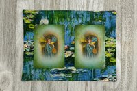 MINI Altar Cloth - Monet, Traveling Altar Cloth, Portable Altar Cloth, Small Spaces Altar, Home Office Altar