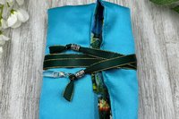 Reversible Satin Lined Tarot Wrap/ Monet Tarot Wrap / Tarot Supplies / Tarot Deck Storage / Tarot Cloth / Tarot Supplies / Altar