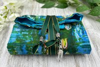 Reversible Satin Lined Tarot Wrap/ Monet Tarot Wrap / Tarot Supplies / Tarot Deck Storage / Tarot Cloth / Tarot Supplies / Altar