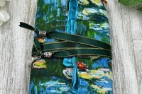 Reversible Satin Lined Tarot Wrap/ Monet Tarot Wrap / Tarot Supplies / Tarot Deck Storage / Tarot Cloth / Tarot Supplies / Altar